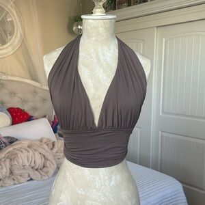 Open Tie Back Halter Top